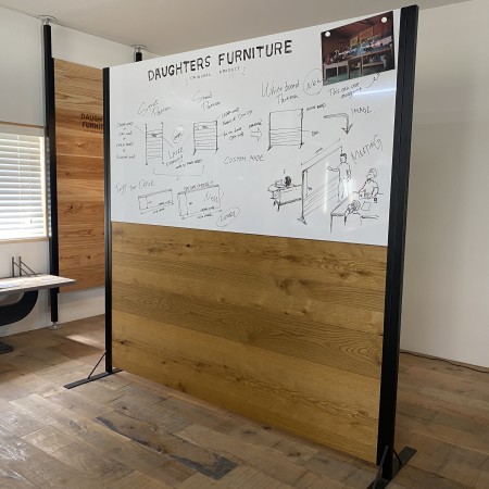 ホワイトボード パーティション ホワイトオーク材 高さ180cm 横幅180cmキット Daughters Furniture 働く を楽しくするオフィス家具
